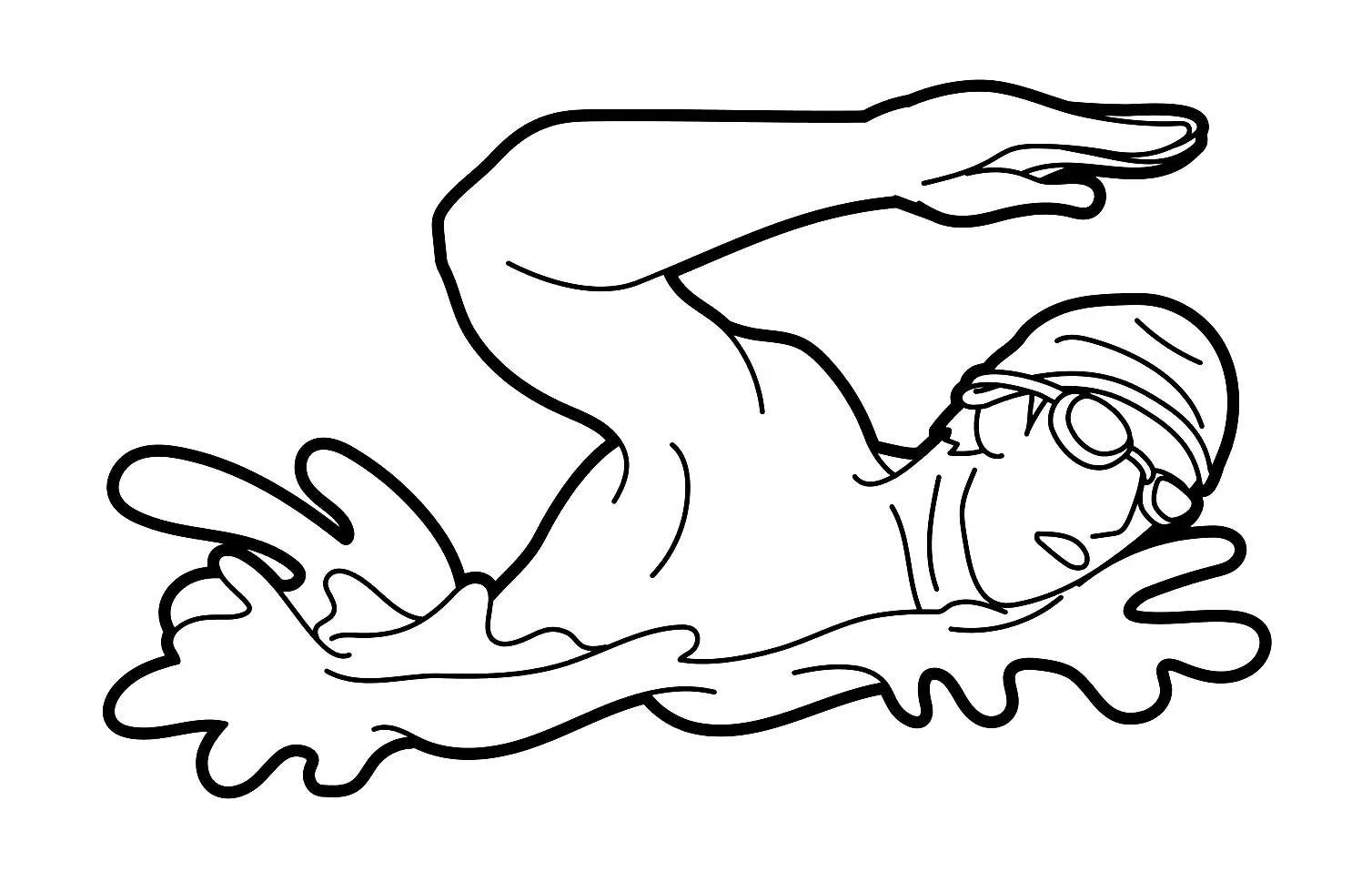 Ausmalbilder Schwimmen 1