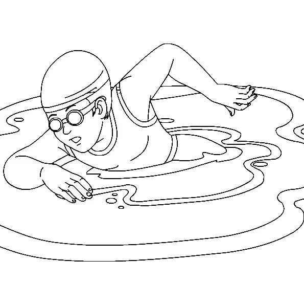 Ausmalbilder Schwimmen 4