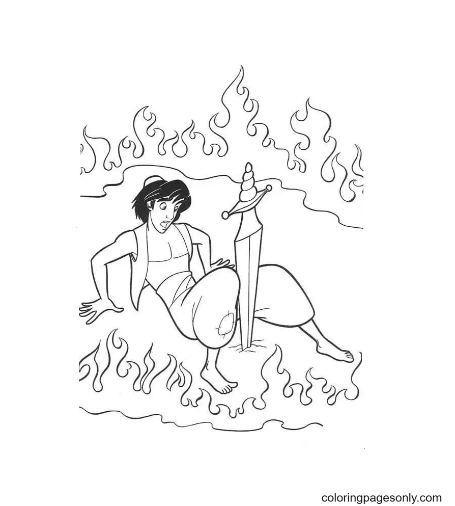 Desenhos de Espada Na Pedra Para Colorir 53