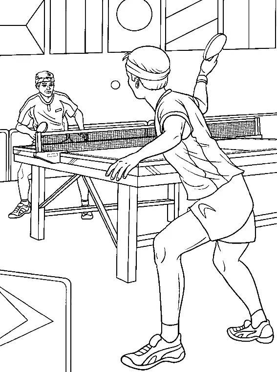 Table Tennis Coloring Pages 10