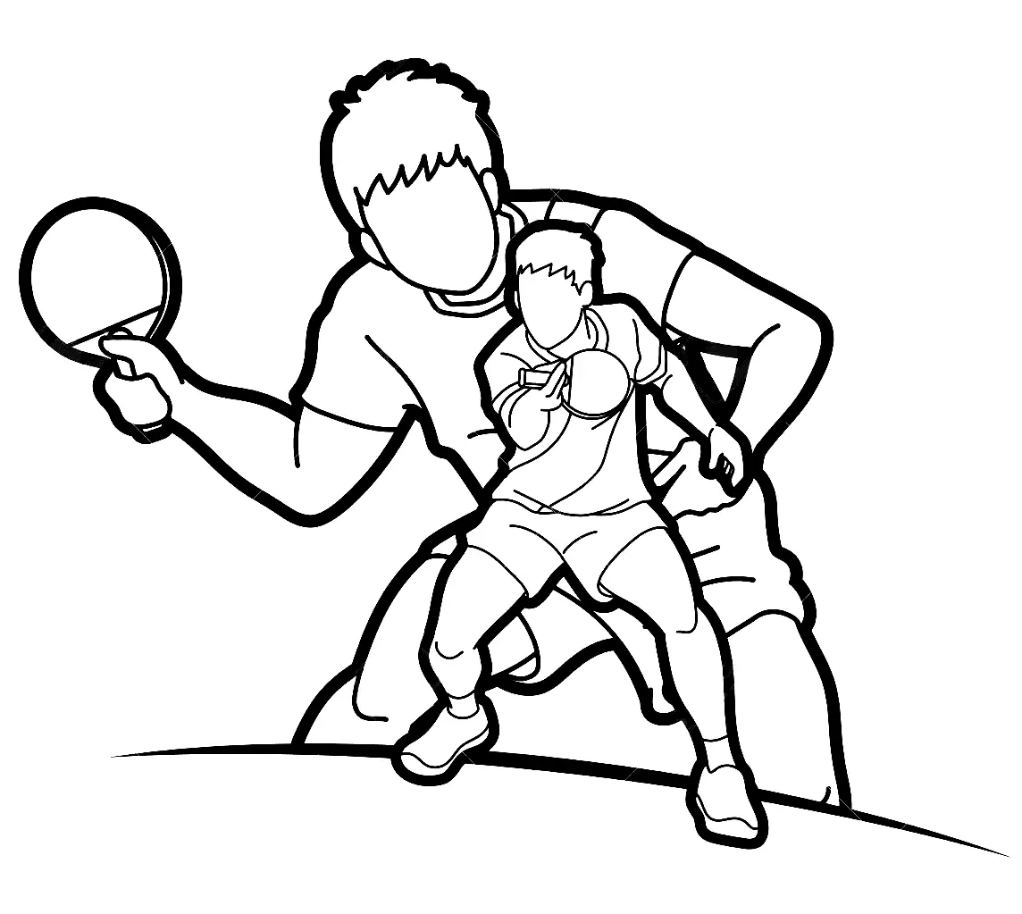 Tischtennis Ausmalbilder 19