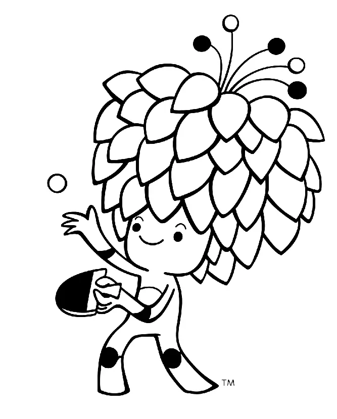 Desenhos de Tenis de Mesa Para Colorir 20
