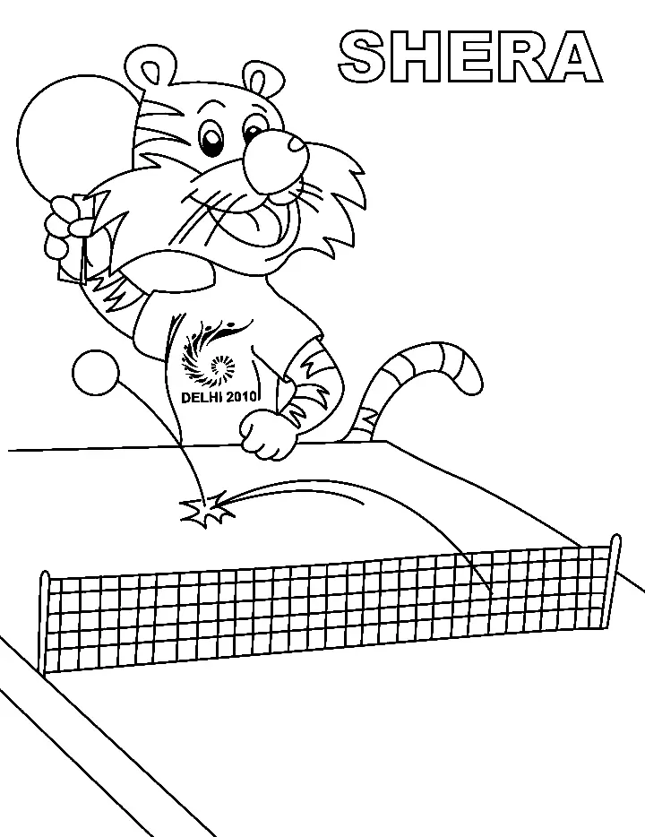 Tischtennis Ausmalbilder 23