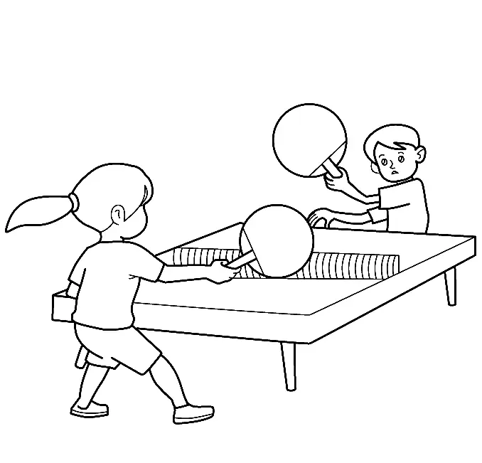 Tischtennis Ausmalbilder 5