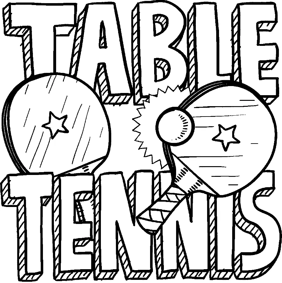 Table Tennis Coloring Pages 9