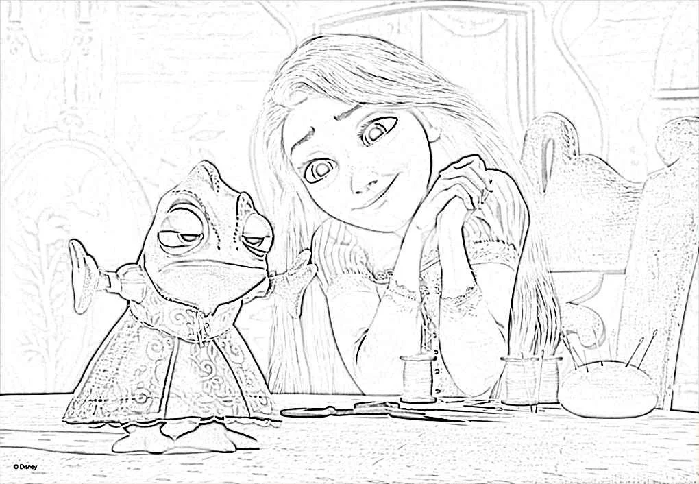 Tangled Coloring Pages 7