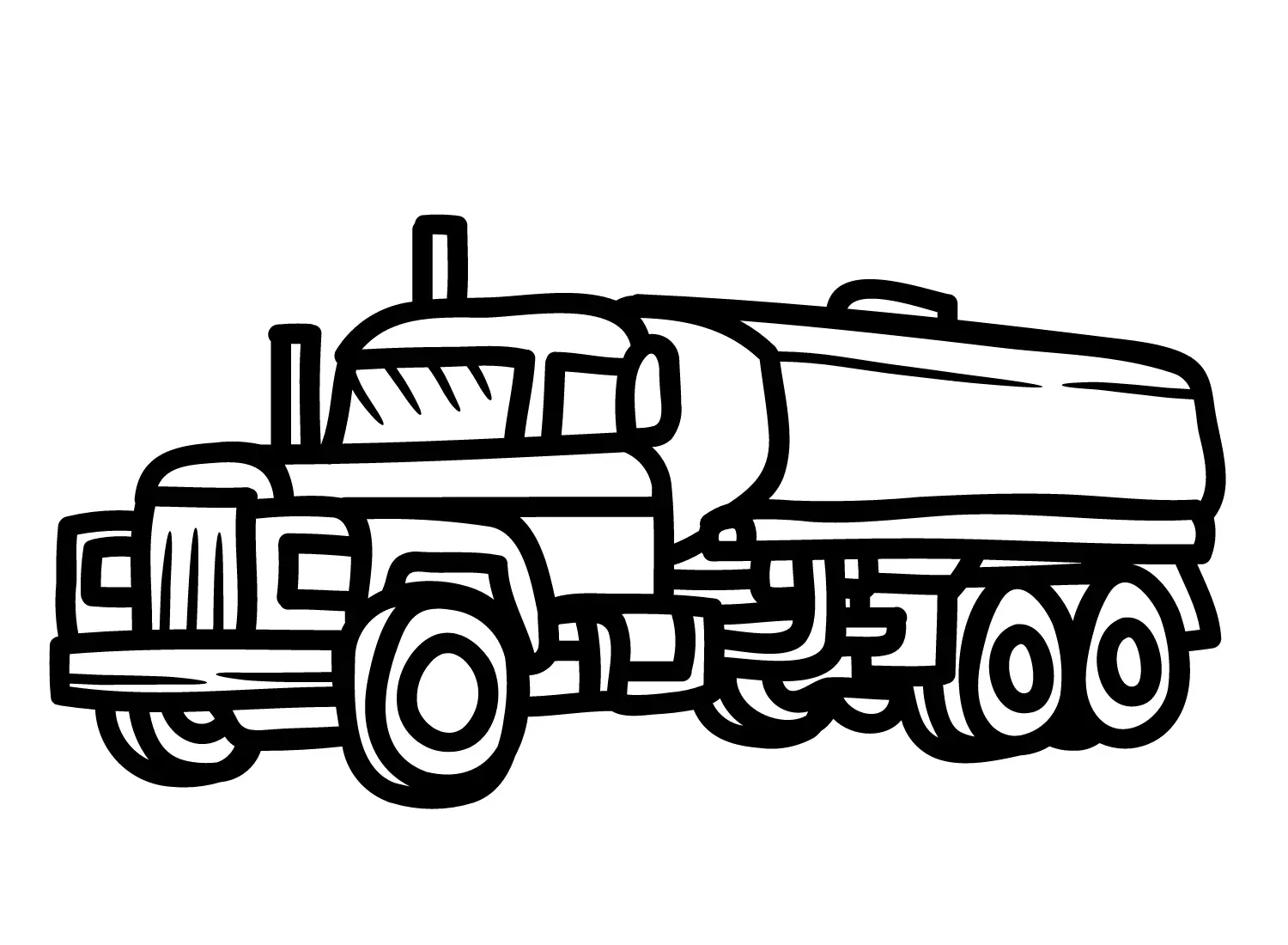 Tanker Truck Coloring Pages 6