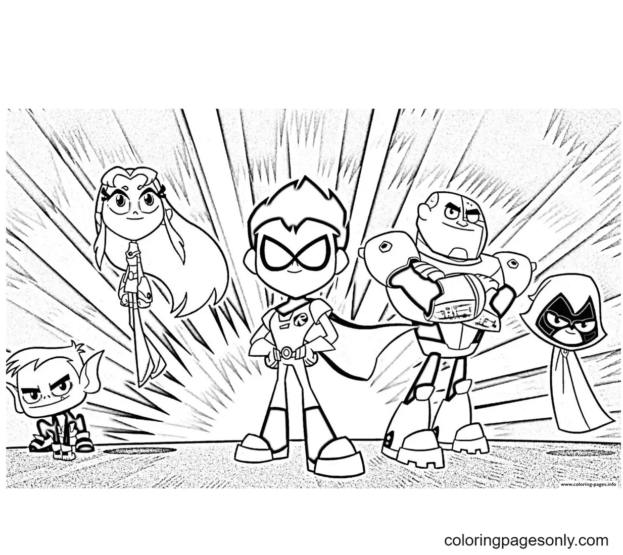 Teen Titans Go Coloring Pages 1