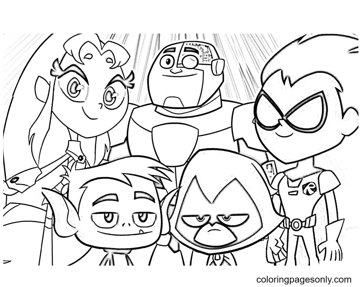 Teen Titans Go Ausmalbilder 10