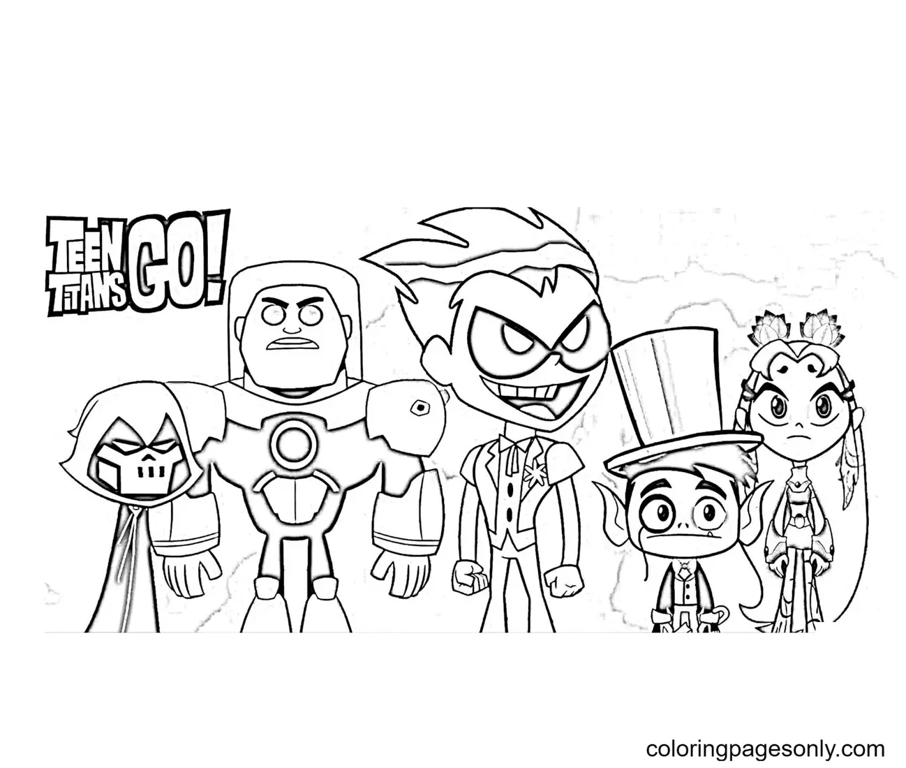 Teen Titans Go Coloring Pages 17