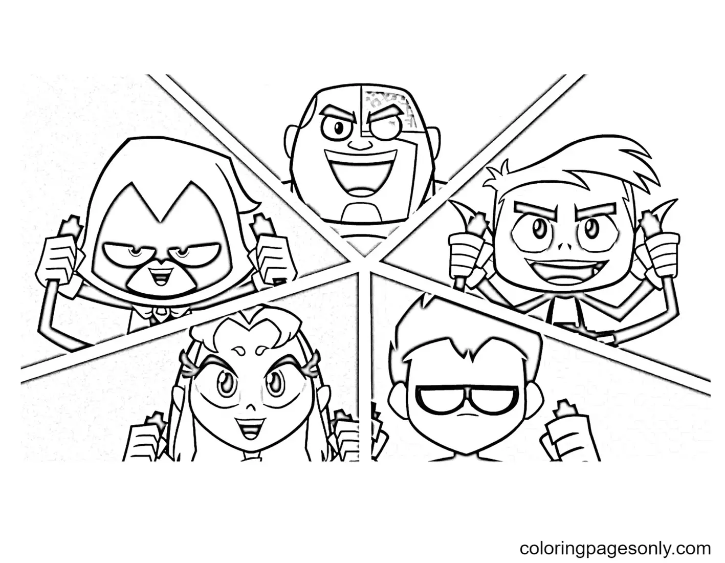 Teen Titans Go Ausmalbilder 22