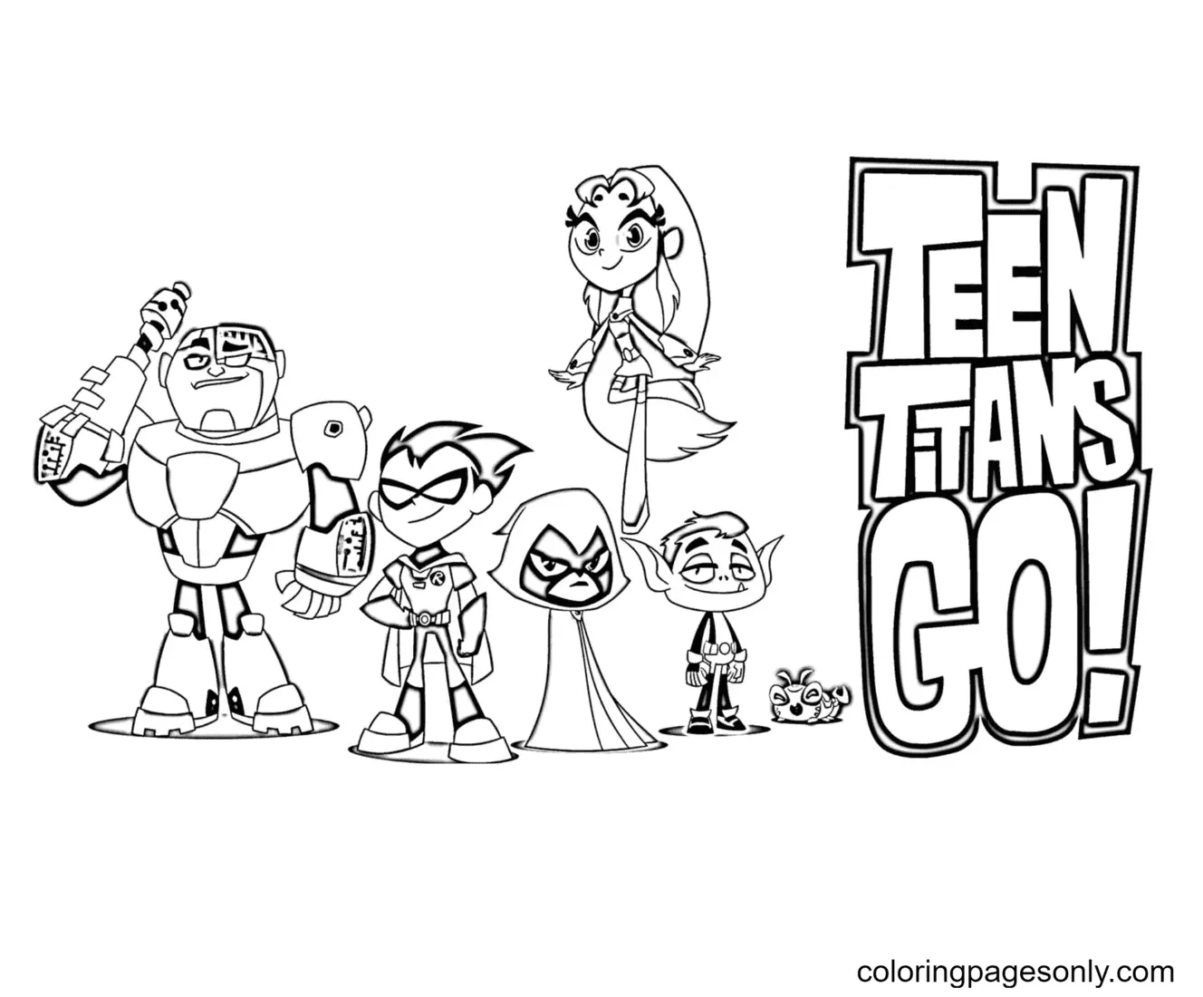 Teen Titans Go Ausmalbilder 28
