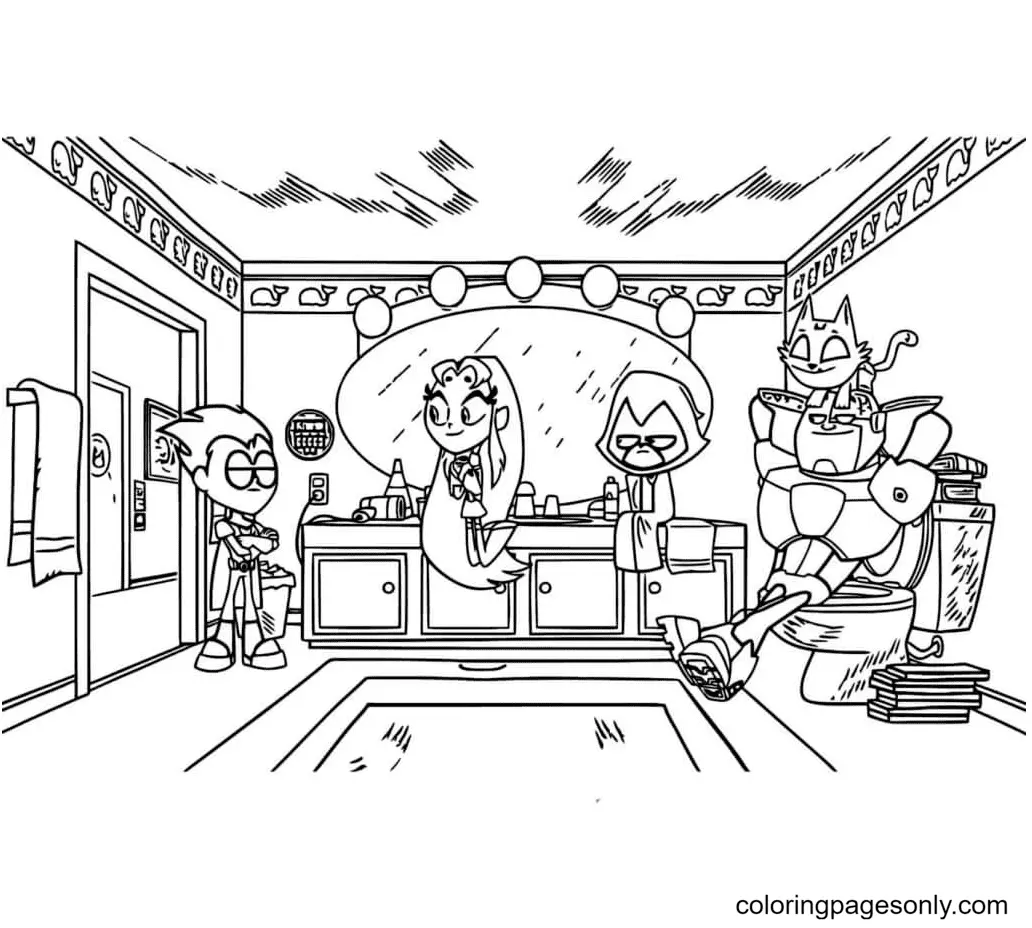 Teen Titans Go Ausmalbilder 31