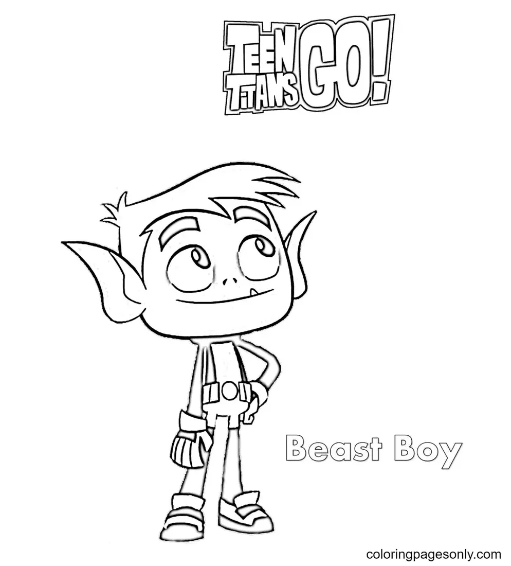 Teen Titans Go Coloring Pages 32