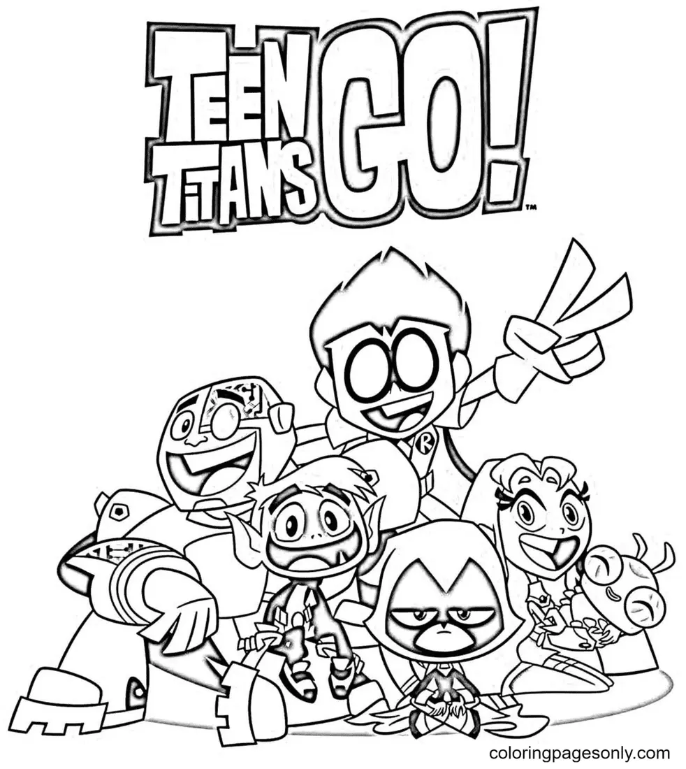 Teen Titans Go Ausmalbilder 4