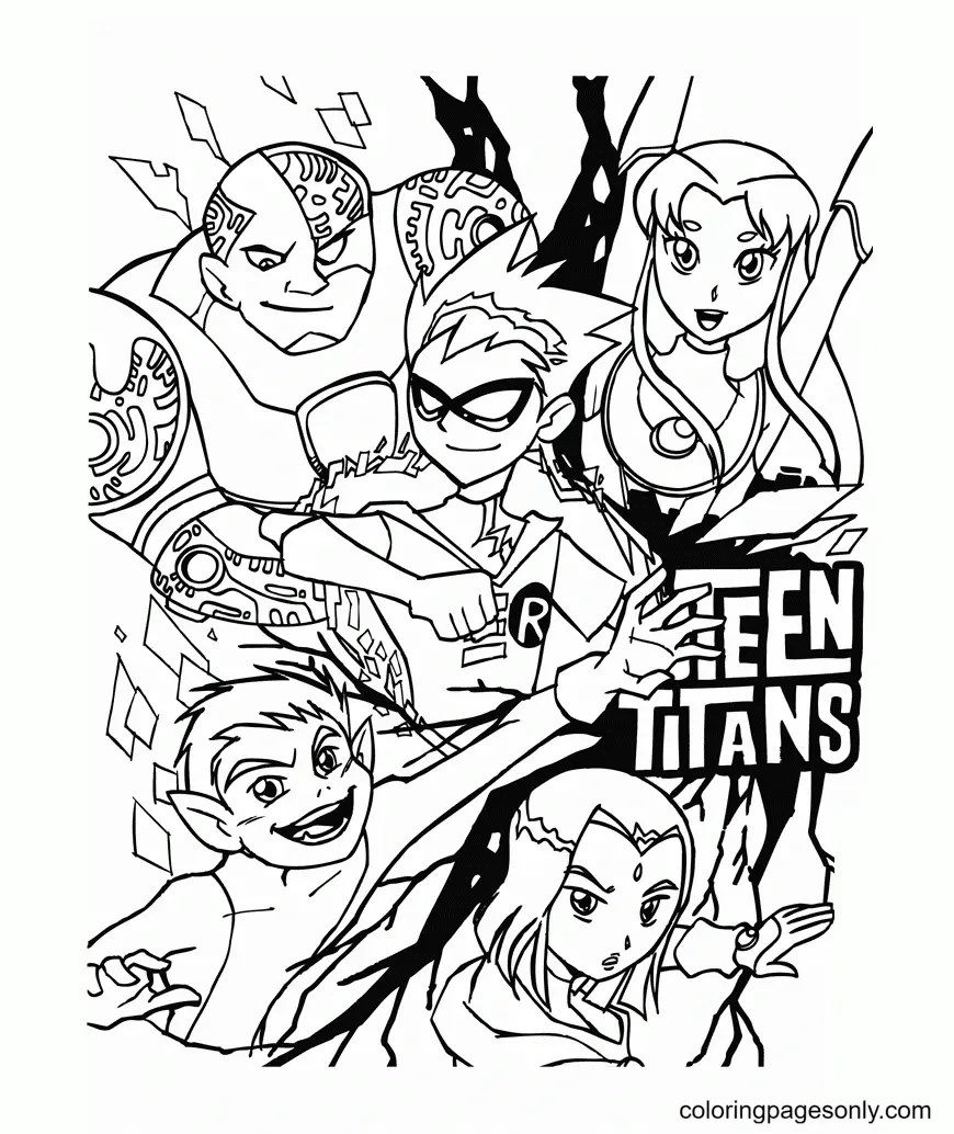 Teen Titans Go Ausmalbilder 42