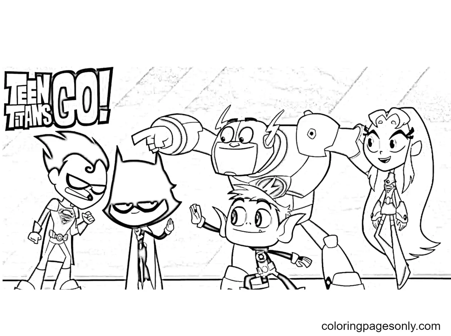 Teen Titans Go Ausmalbilder 5