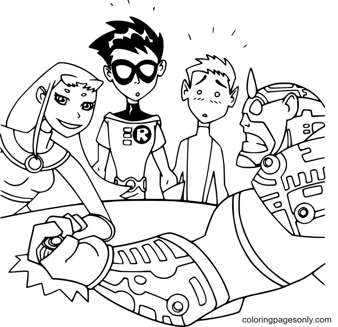 Teen Titans Go Ausmalbilder 51