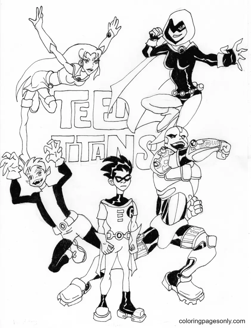Teen Titans Go Ausmalbilder 53