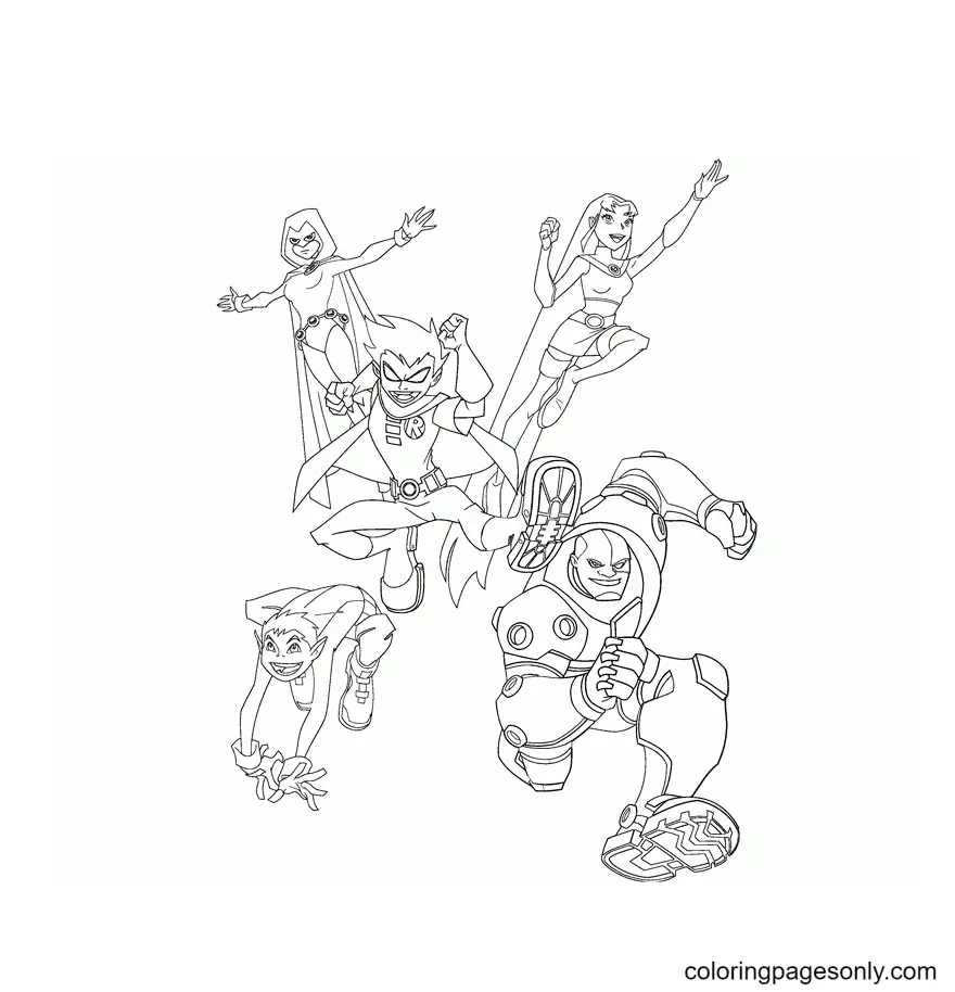 Desenhos de Teen Titans Go Para Colorir 62