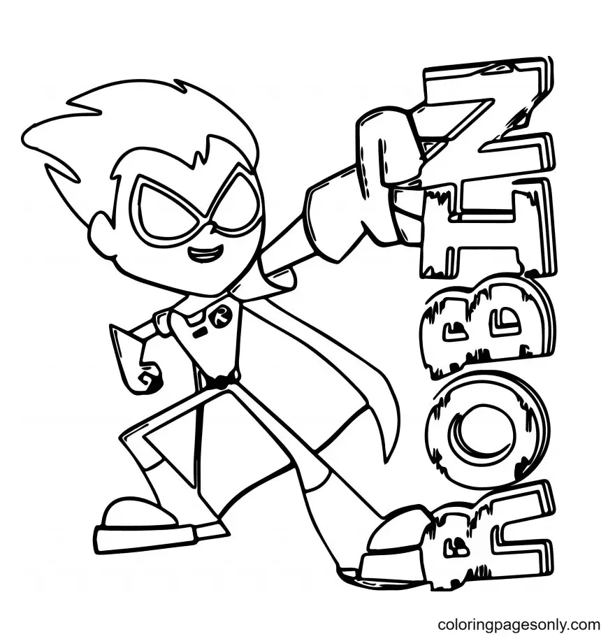 Teen Titans Go Ausmalbilder 64