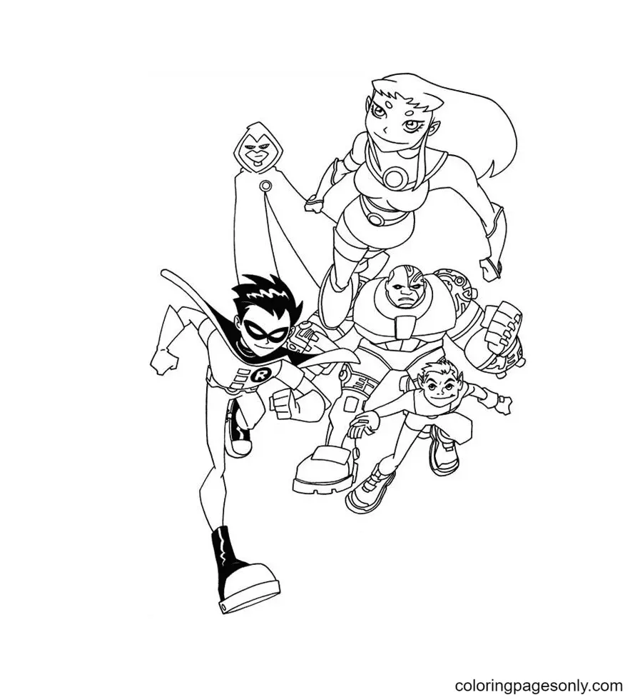 Teen Titans Go Ausmalbilder 73