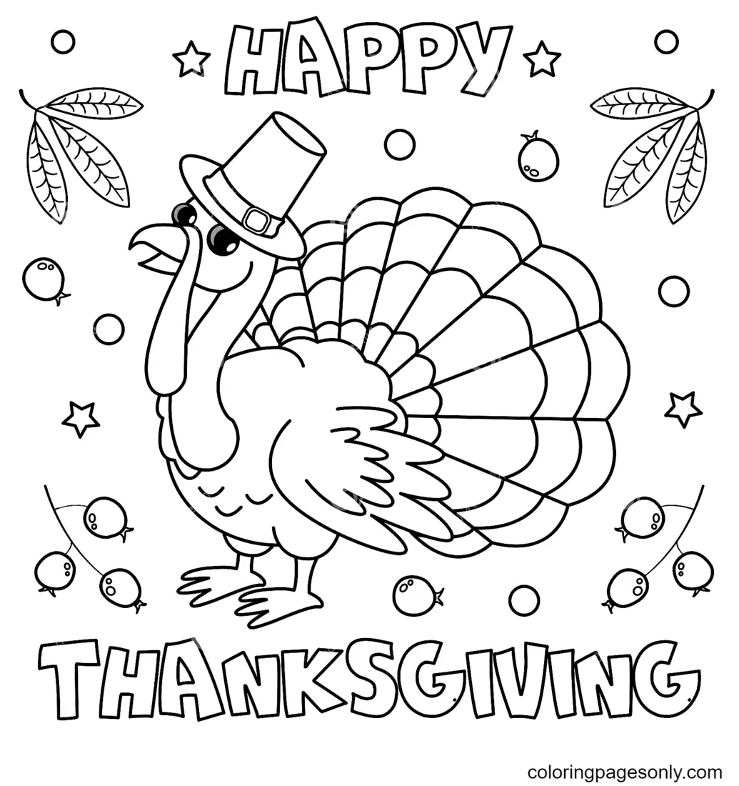 Desenhos de Thanksgiving Para Colorir 19