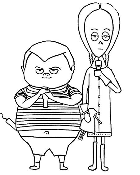 Die Addams Familie Ausmalbilder 1