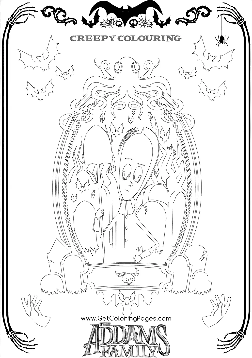 Desenhos de Familia Addams Para Colorir 11
