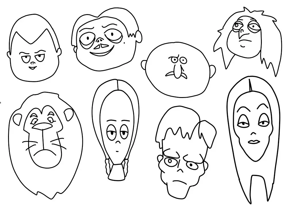Die Addams Familie Ausmalbilder 14