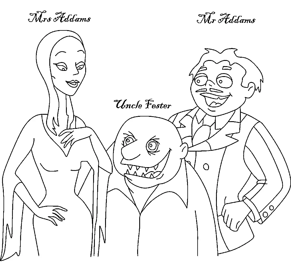Die Addams Familie Ausmalbilder 37