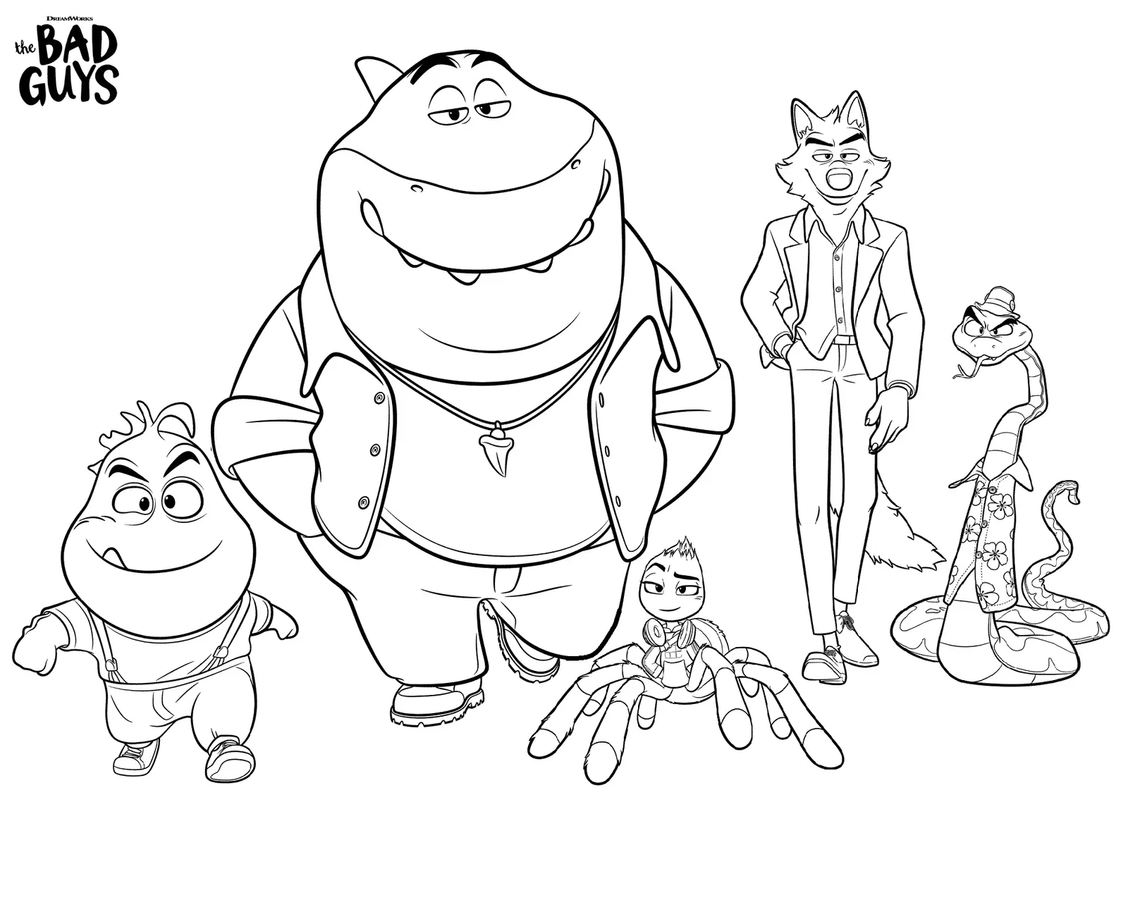 The Bad Guys Coloring Pages 2