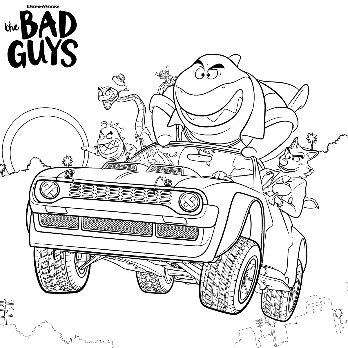 The Bad Guys Coloring Pages 3
