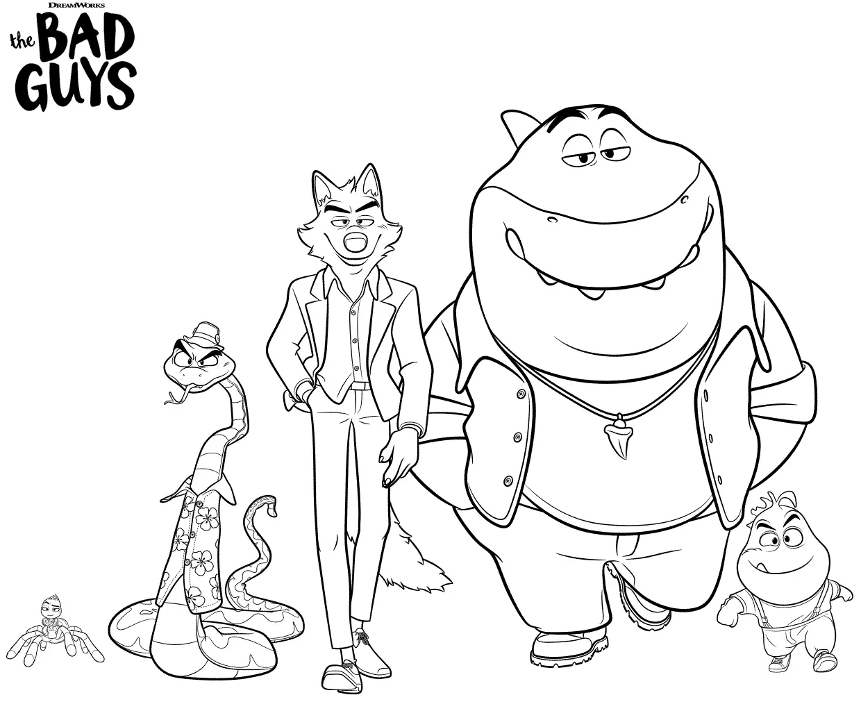 The Bad Guys Coloring Pages 4