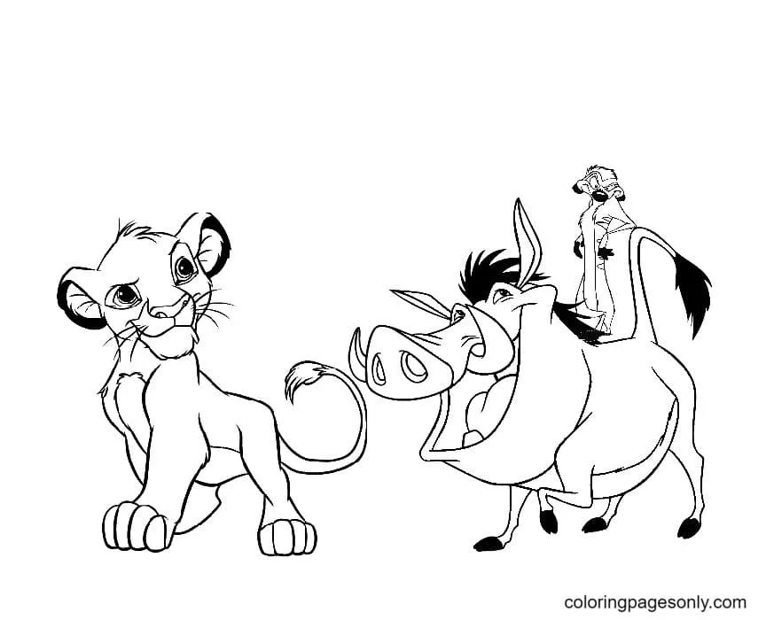 Desenhos do Rei Leao para colorir 13