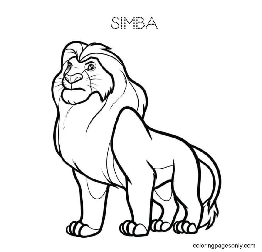 Desenhos do Rei Leao para colorir 14