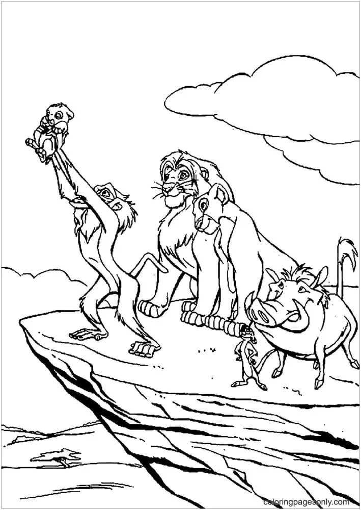 Desenhos do Rei Leao para colorir 17