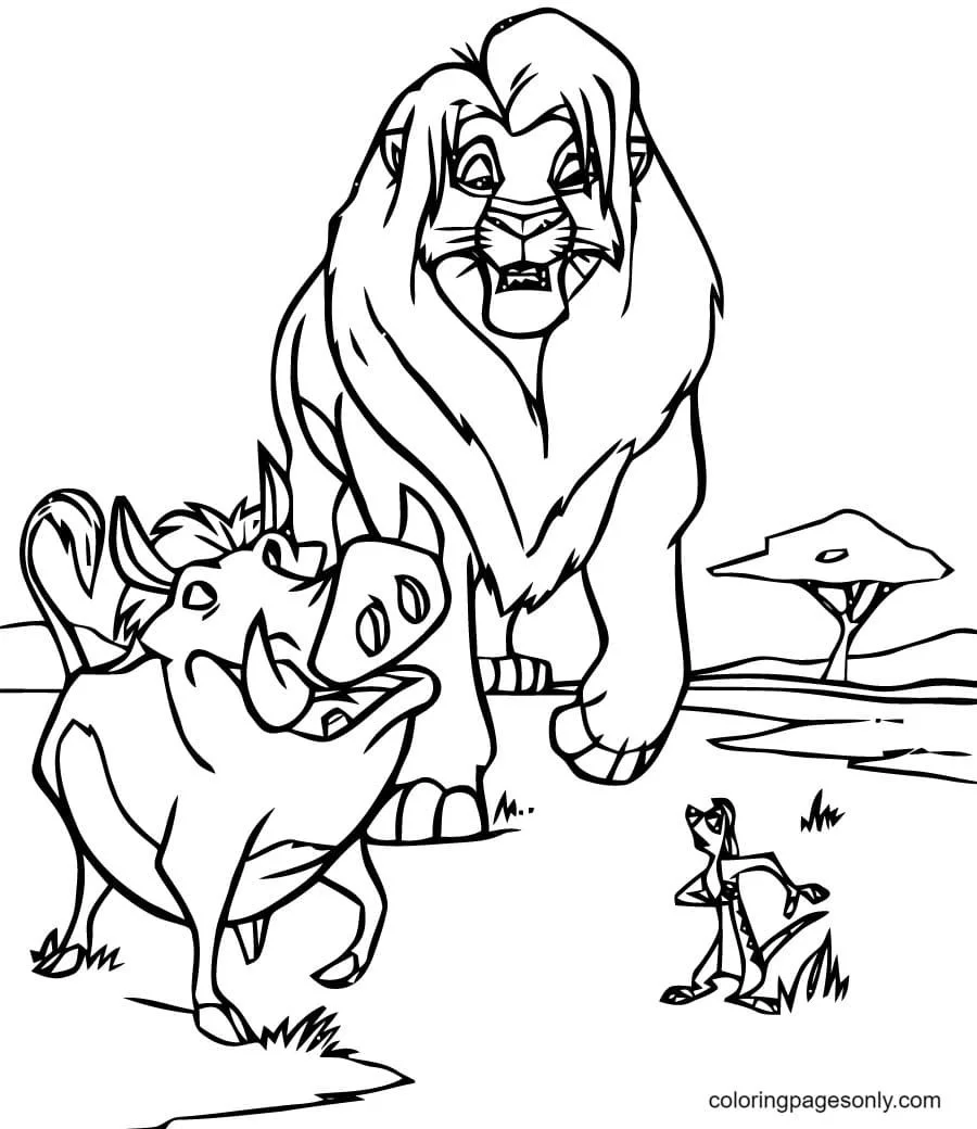 Desenhos do Rei Leao para colorir 36