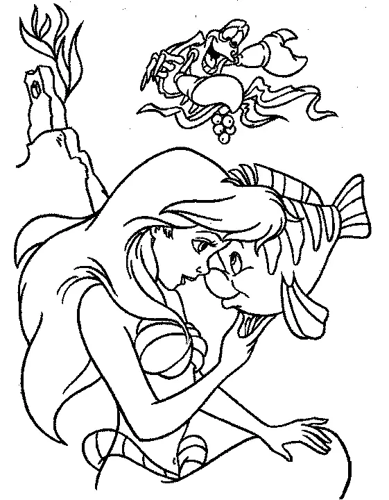 Desenhos de A Pequena Sereia para colorir 46