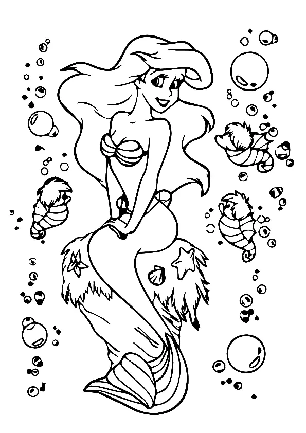 La Sirenita Para Colorear 112