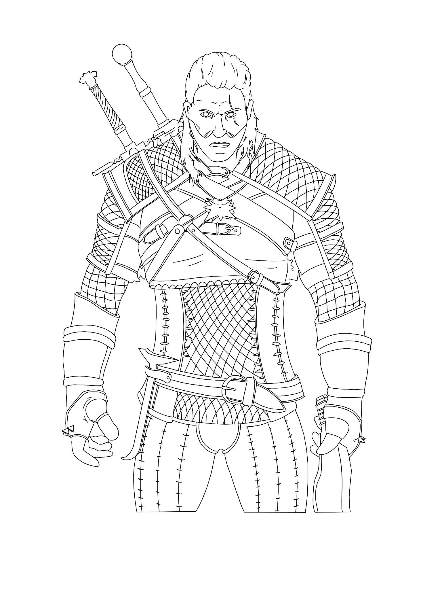 The Witcher Para Colorear