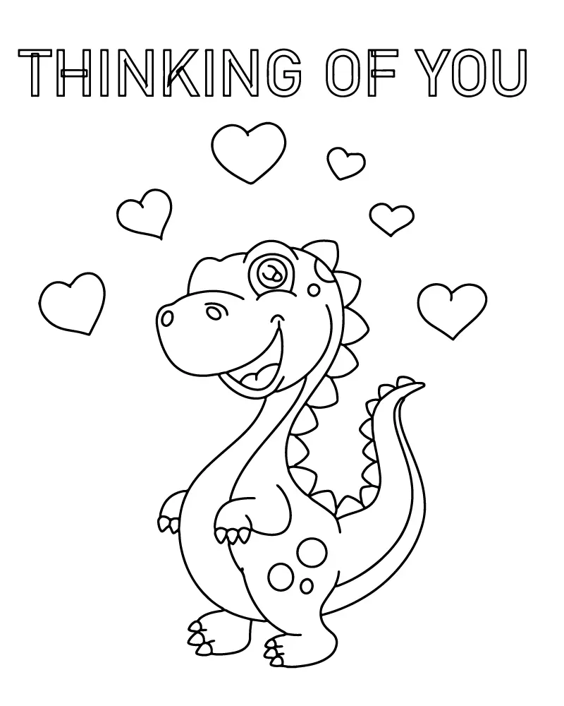 Thinking Of You Coloring Pages 1
