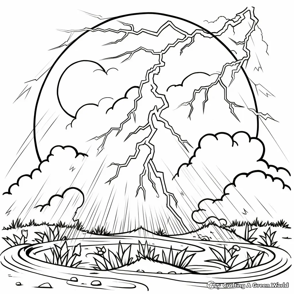 Trovoada Para Colorir 14