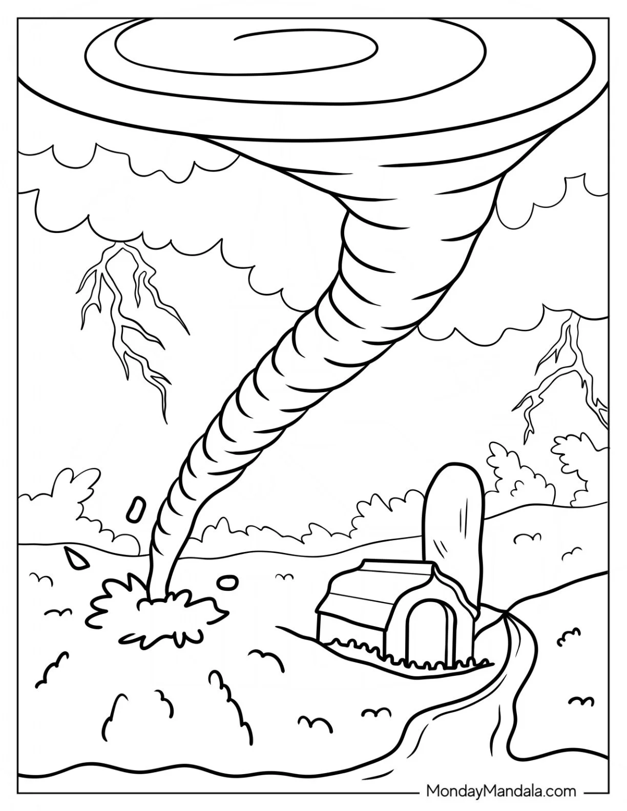Trovoada Para Colorir 20
