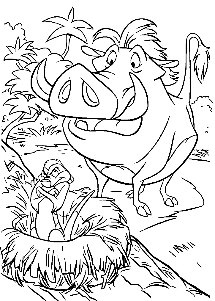 Timon and Pumbaa Coloring Pages 21