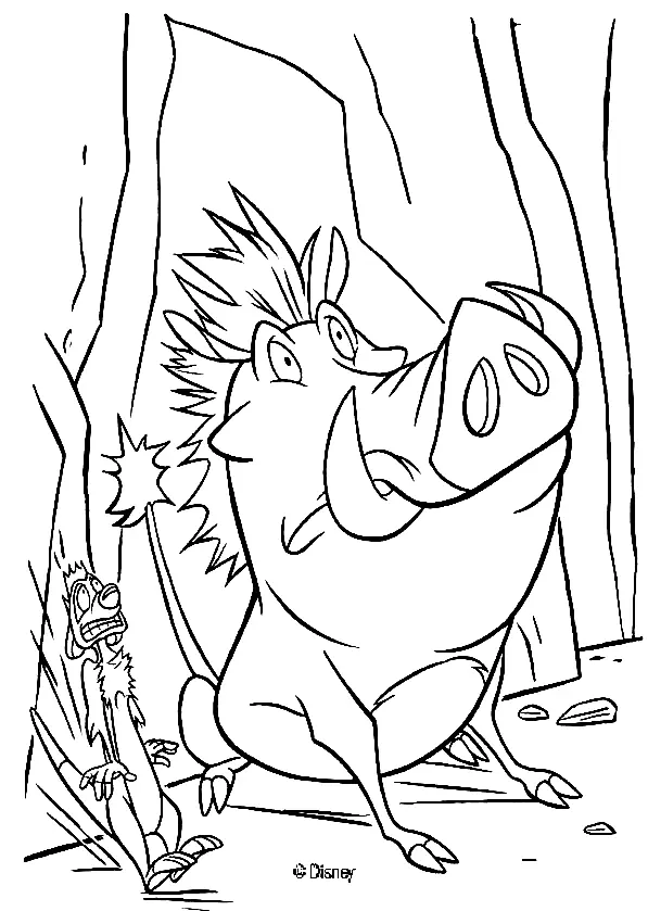 Timon and Pumbaa Coloring Pages 29