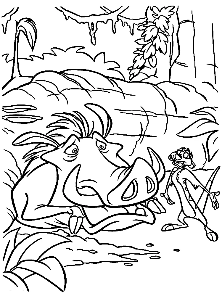 Timon and Pumbaa Coloring Pages 35