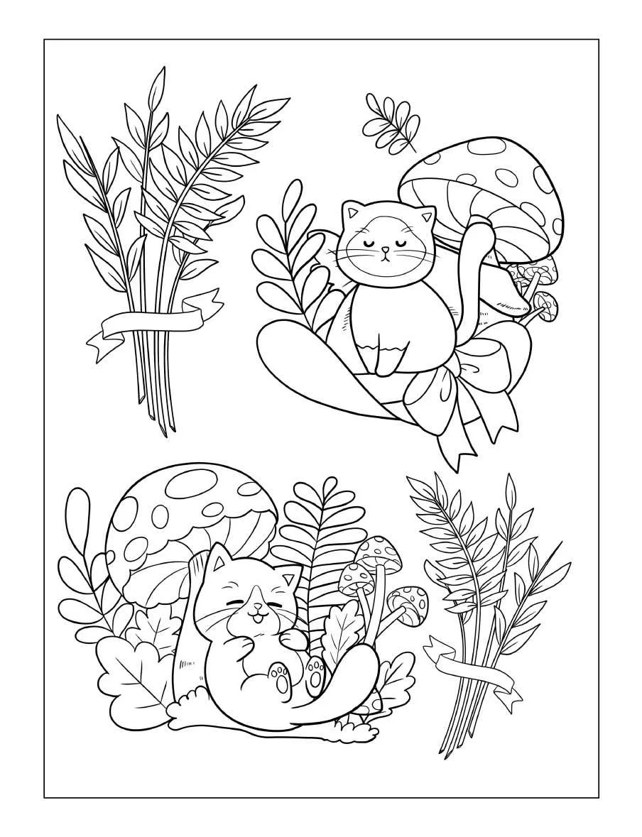 Tiny Cats Coloring Pages 24
