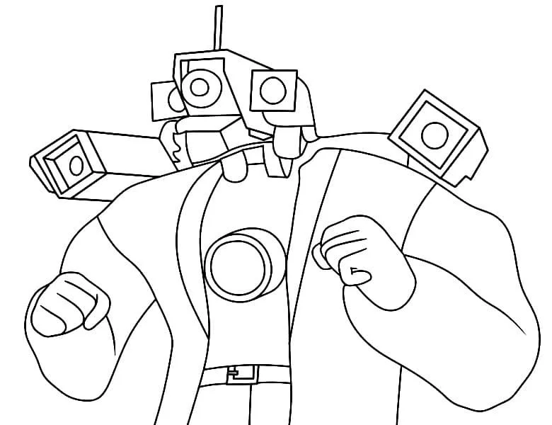 Desenhos de Titan Cameraman Para Colorir 2