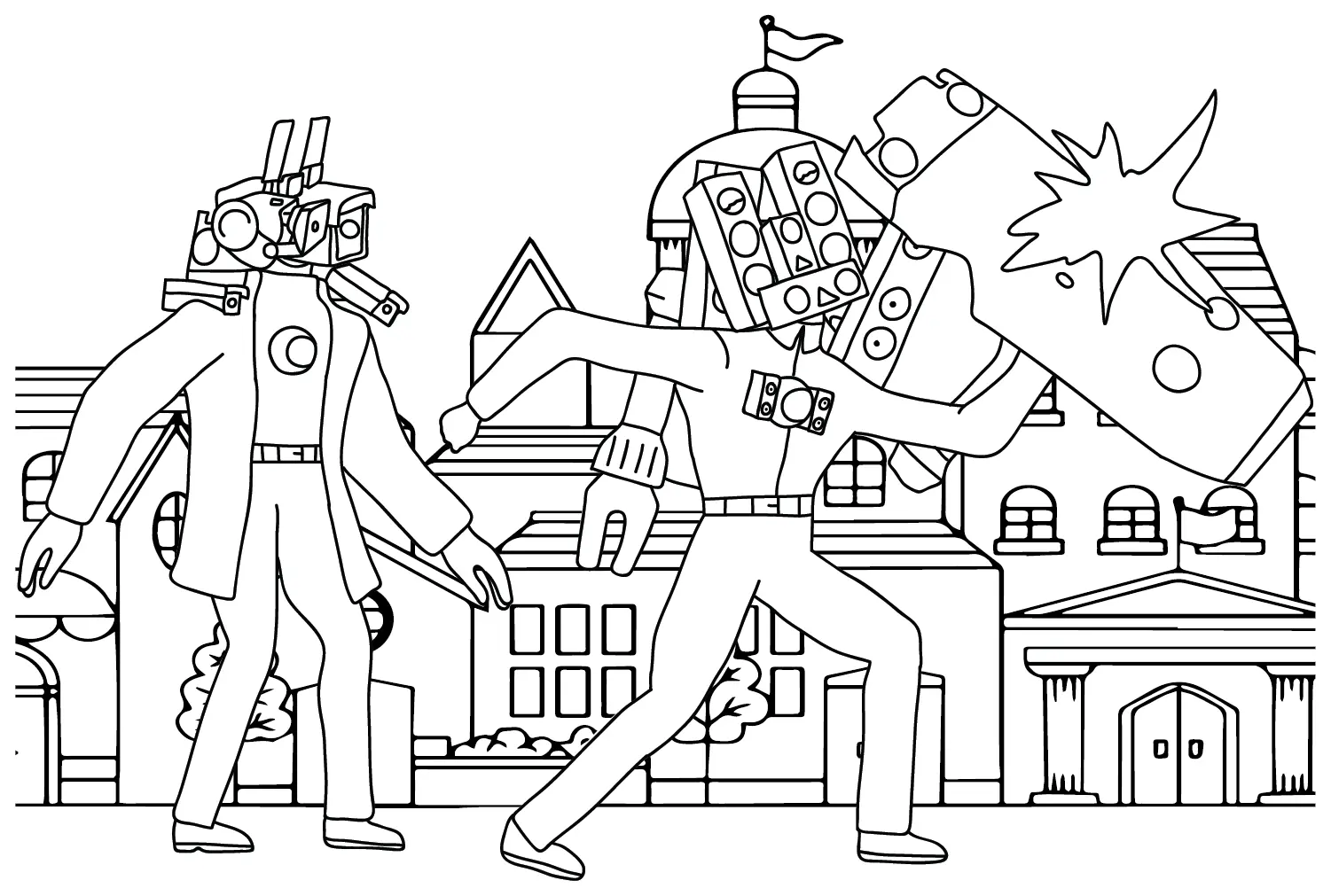 Desenhos de Titan Cameraman Para Colorir 5